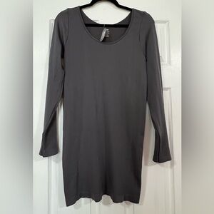 Arianna by Howards Dress Gray Knit Long Sleeve One Size Comfort Stretchy FLAW